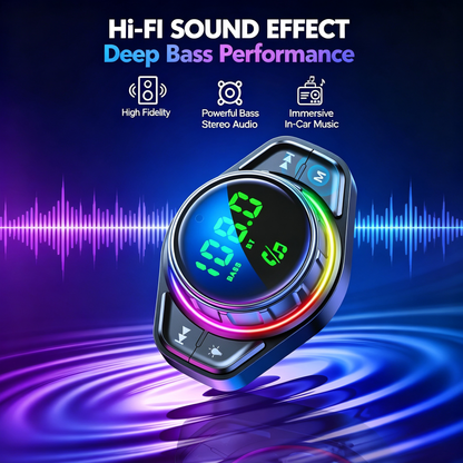 48W RGB Car Bluetooth FM Transmitter