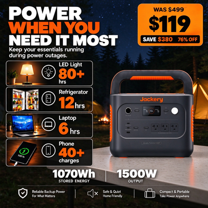 1070Wh Solar Generator Kit + FREE 200W Solar Panel (Limited BOGO)