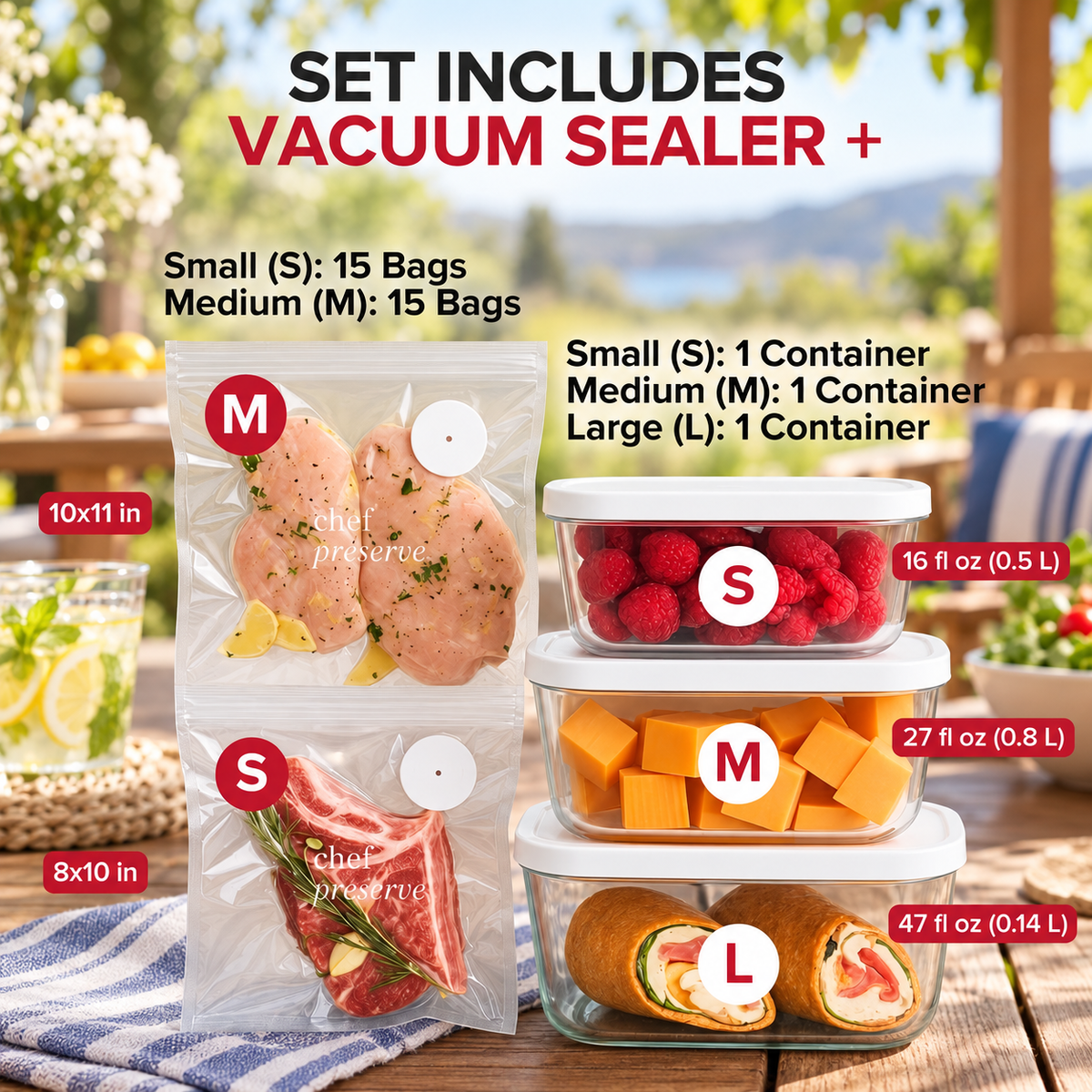 Freshseal™ Portable Vacuum Food Sealer Bundle | Keeps Food Fresh 5x Longer